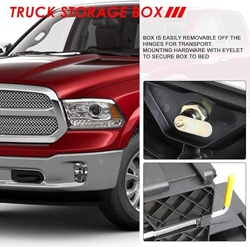 Vista 5 de Auto Dynasty Caja de herramientas compatible con Dodge Ram 1500 2500 3500 02-18