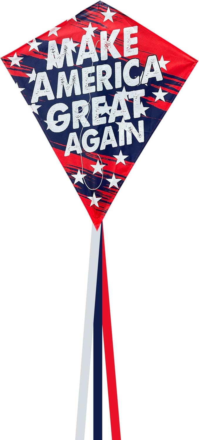 MAGA Patriotic Kite – Large Outdoor Diamond Kite with Make America Great Again Design – Durable, Easy-to-Fly for Beach, Park, and Political Rallies