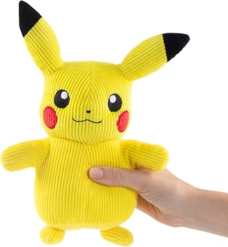 Jazwares Pokemon 8 Pikachu Corduroy Fabric Plush - Officially Licensed - Quality Authentic & Soft Corduroy Stuffed Animal Toy - Limited Edition - Gift for Kids, Boys, Girls & Fans of Pokemon