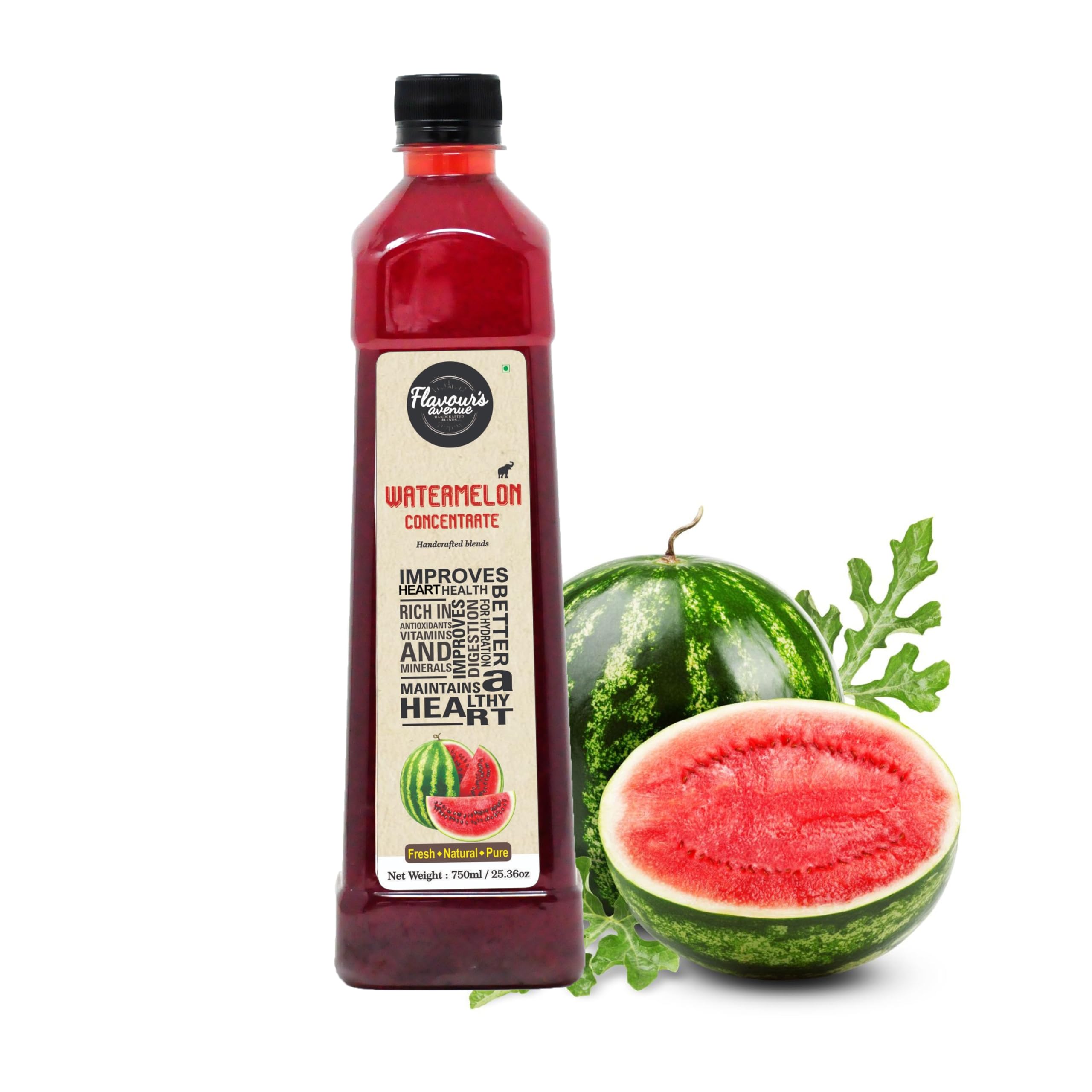 FLAVOURS AVENUE - Water Melon Concentrate - Real Ingredients, Makes 10-15 Drinks, Concentrate for Cocktails, Mocktails, Lemonades - 750ml / 25.36oz-image-15