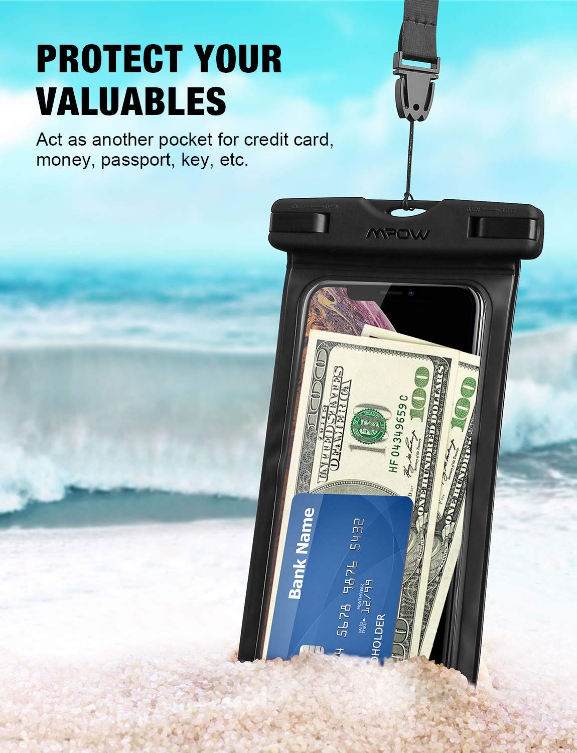 mpow waterproof phone case