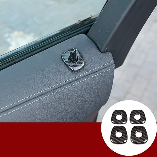 YIWANG carbono Fibra estilo coche cerradura cubierta TRIM 4 unids para BMW X3 X4 G01 G02 2018 2019 auto Accesorios