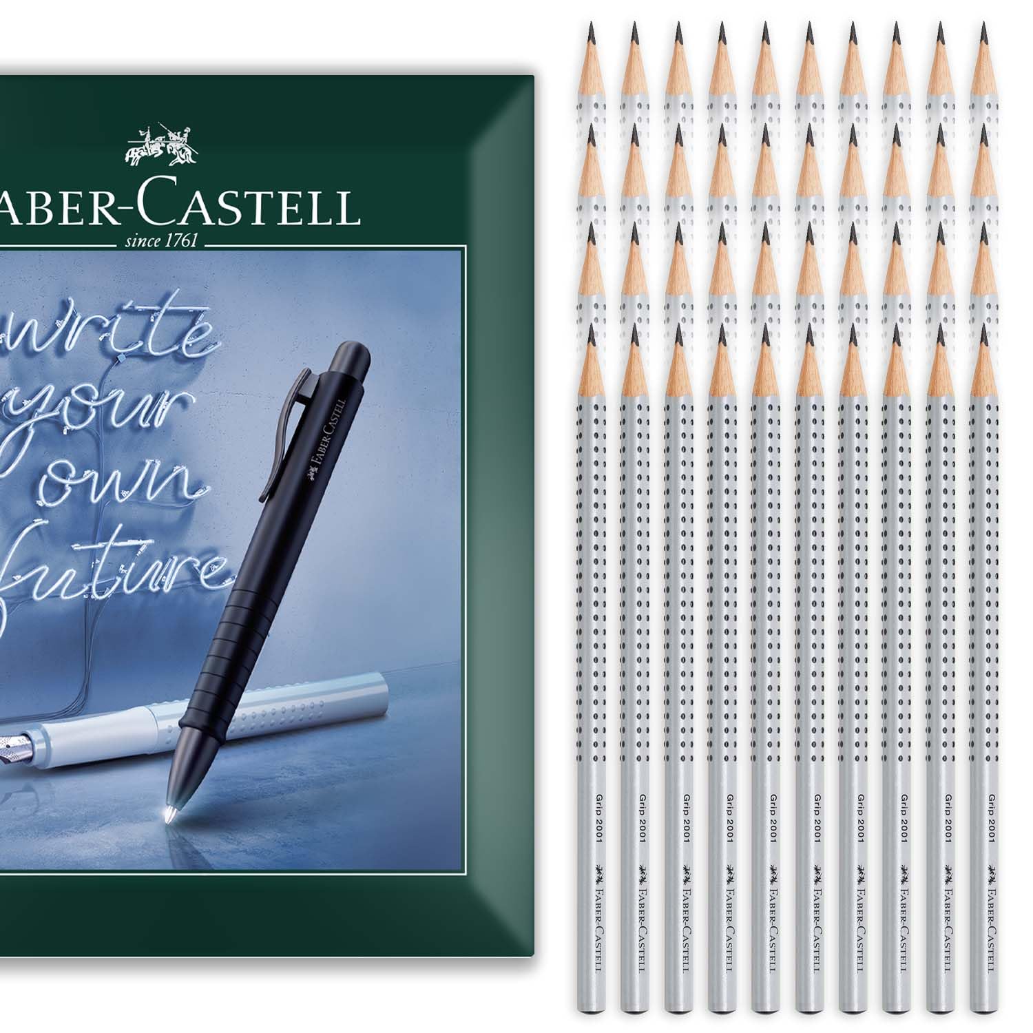 Faber-Castell Grip 2001 Lot de 40 crayons graphite 2B