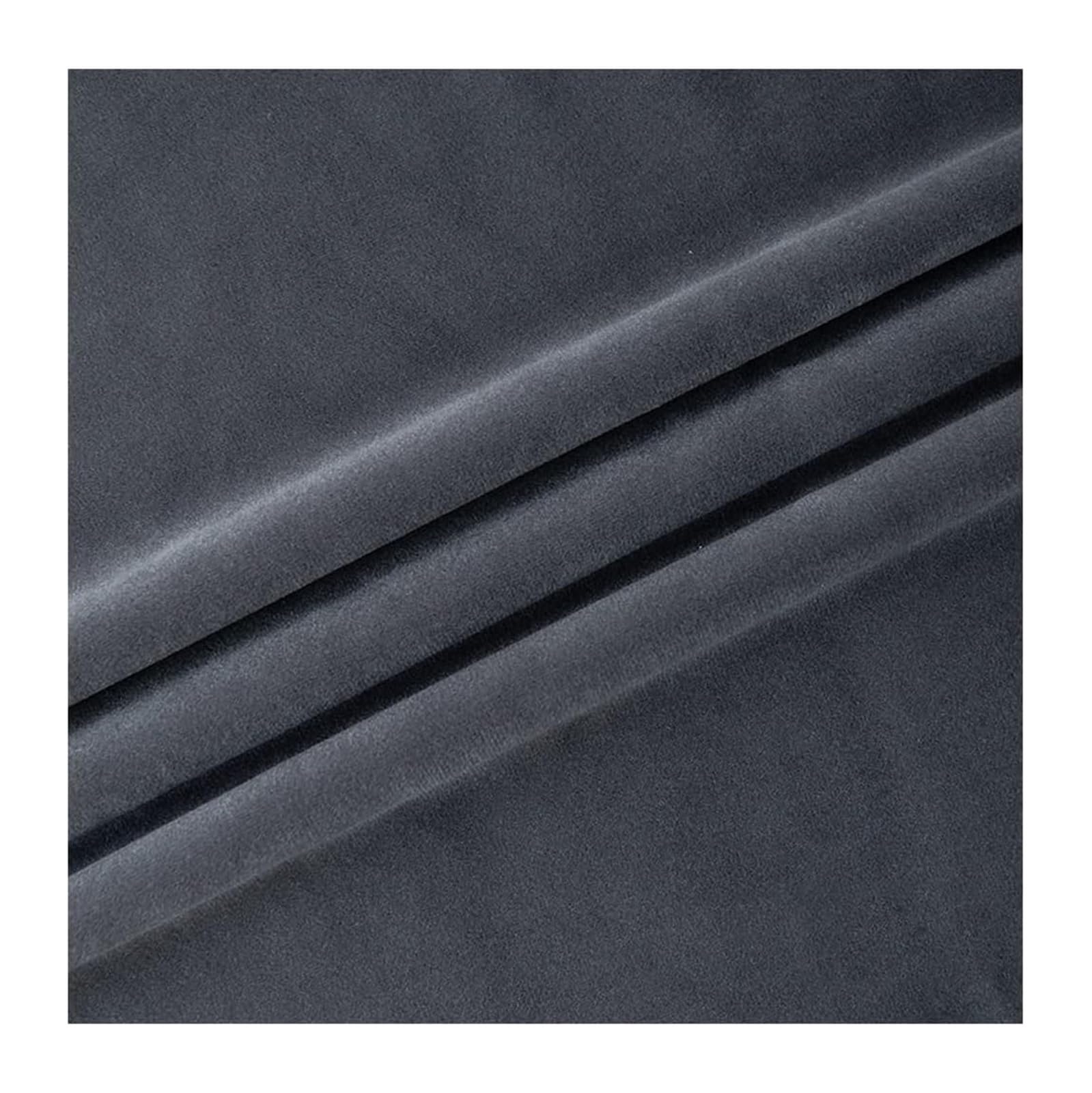 Tissu velours polyester robuste gris foncé de 1,55 m pour rembourrage