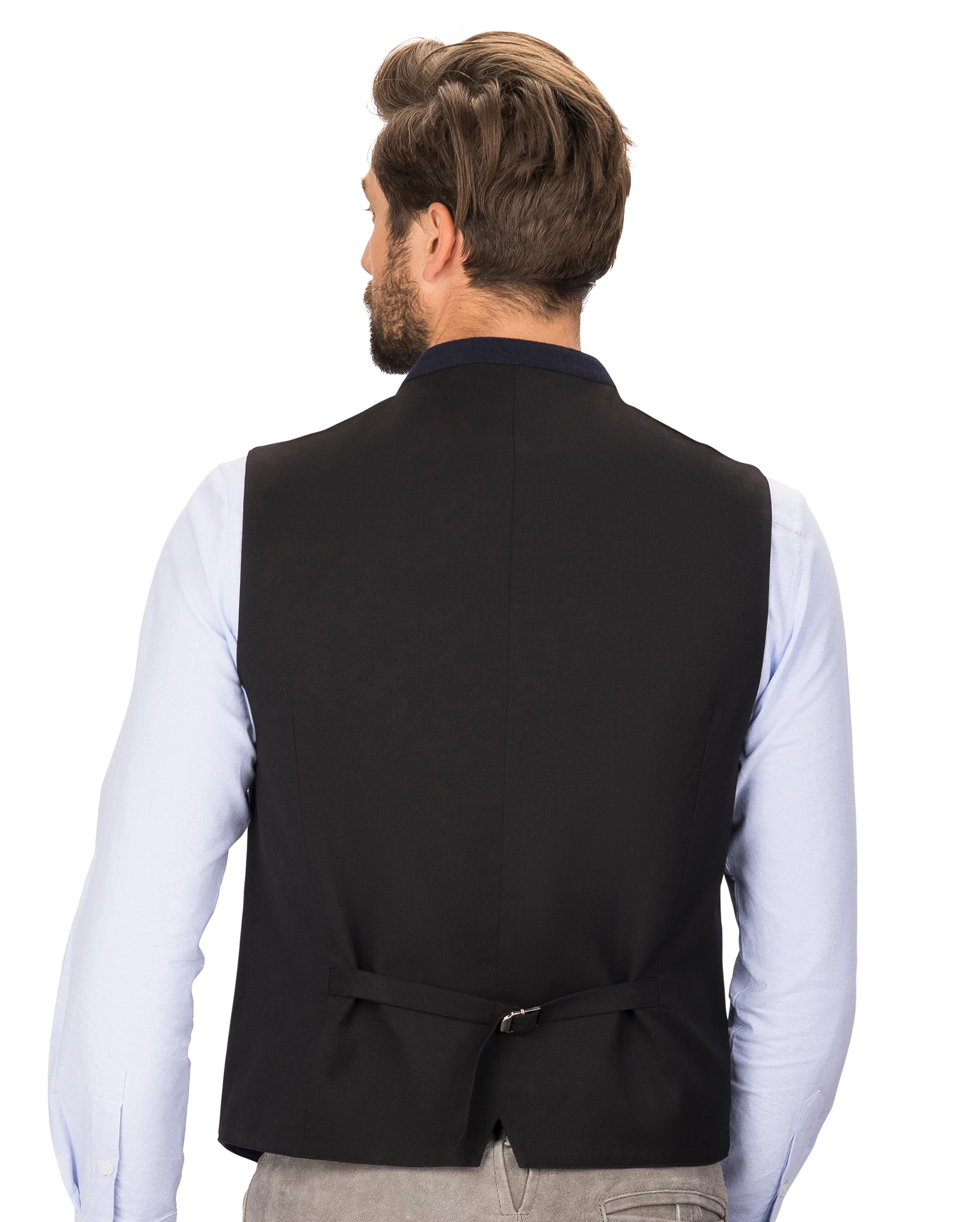 Trachtenweste Midnight Blue – Robuste & hochwertige Trachtenweste für Herren, perfekt für das Oktoberfest – Optimale Passform