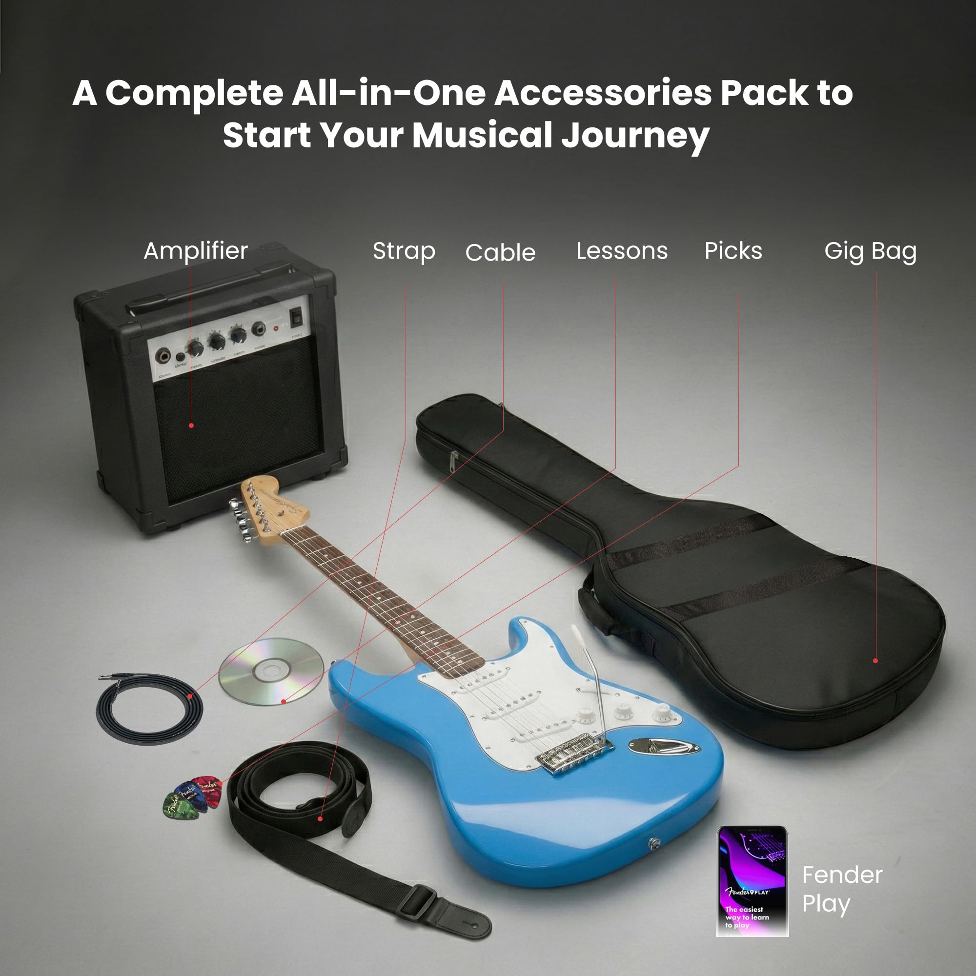 Amazon.co.jp: Fender Squier Stratocaster - カリフォルニアブルー
