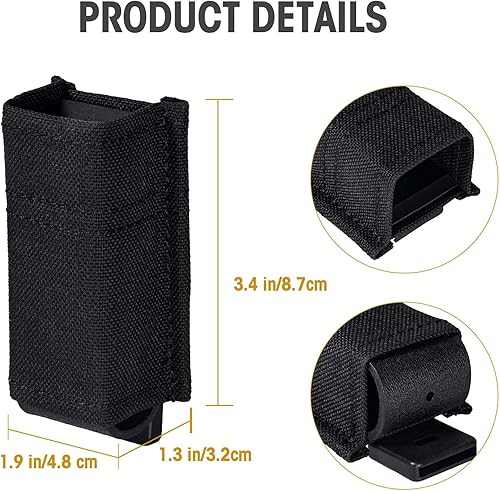 Miniatura 6 de VISMIX Bolsa para cargador de pistola, doble bolsa de 0.354 in con inserto Kydex de liberación rápida y compatible con MOLLE