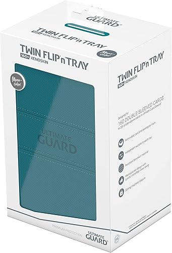 Miniatura 9 de Ultimate Guard Flip 'n' Tray 160+, funda para 160 tarjetas TCG de doble manga + bandeja de dados, gasolina, cierre magnético independiente y forro