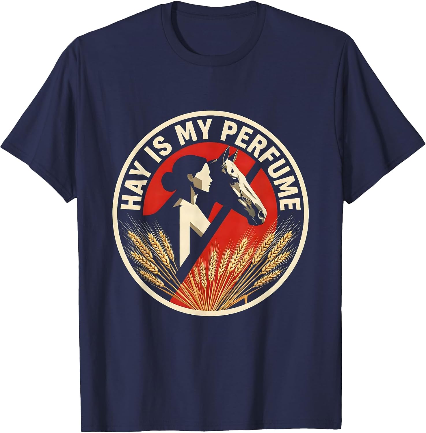 Hay Is My Perfume Funny Horse Lover Design T-Shirt image 4