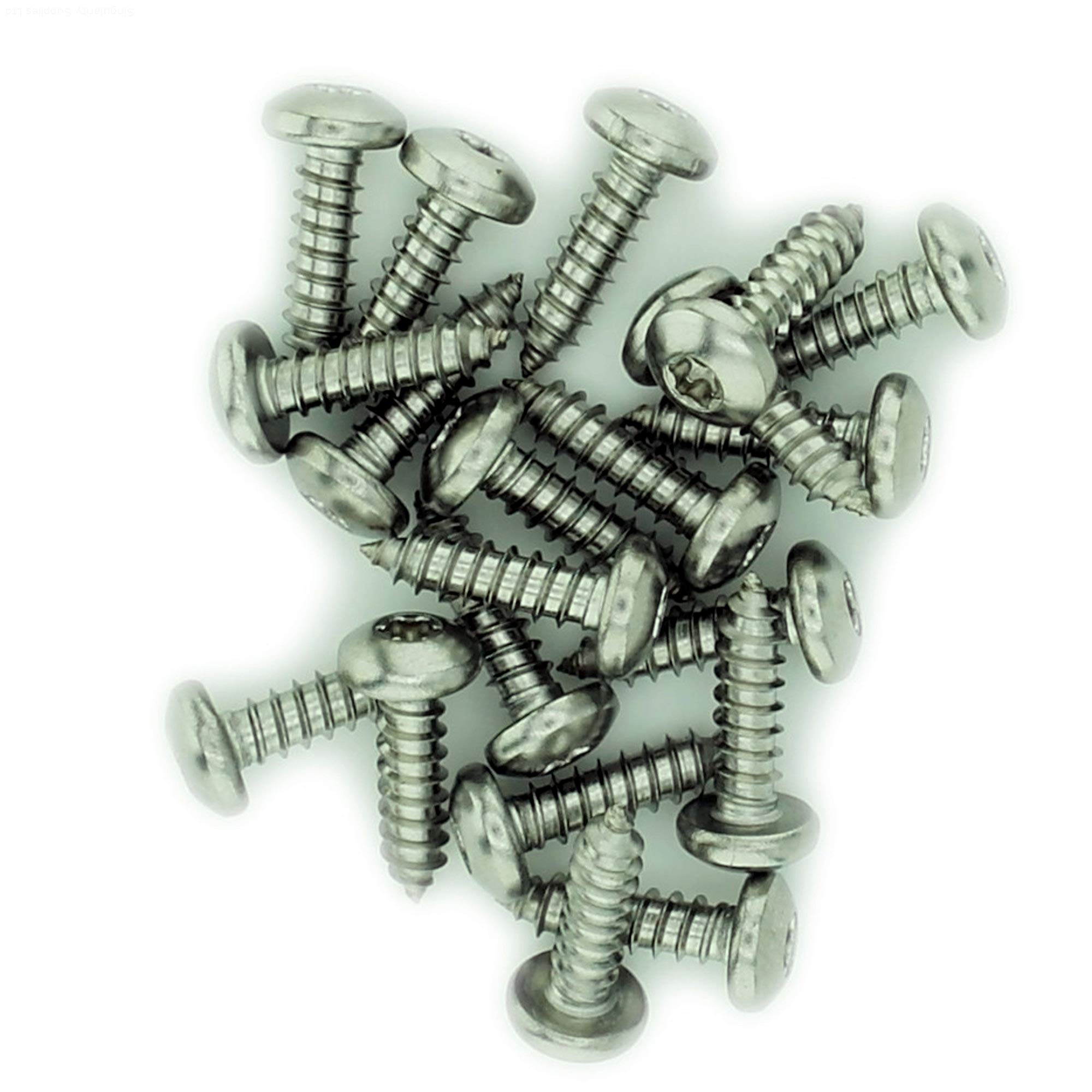 No.7 x 0.75 (3.9mm x 19mm) TX Pan Self-Tapping Screw - Stainless Steel (A2) (Pack of 20)