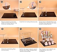 Vista 7 de ELEGANTLIFE Soporte elevador de acrílico – Estante transparente de 4 niveles para Funko POP, Amiibo, figuras, coleccionables, cupcakes, perfumes