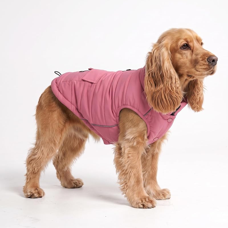 Casaco de Inverno para Cães Spark Paws com Forro de Fleece e Ajuste Regulável DW221094