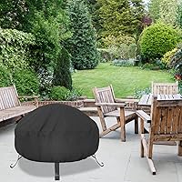 Vista 7 de LBTING Cubierta para hoguera, cubierta de 22 pulgadas para hoguera redonda de 18 a 22 pulgadas, impermeable, resistente al viento, a prueba