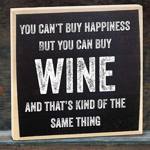 Miniatura 4 de Letrero rústico de madera con texto en inglés Can't Buy Happiness, Win, Homey Feel, ideal para cocina de granja, comedor, decoración de casa de bar,