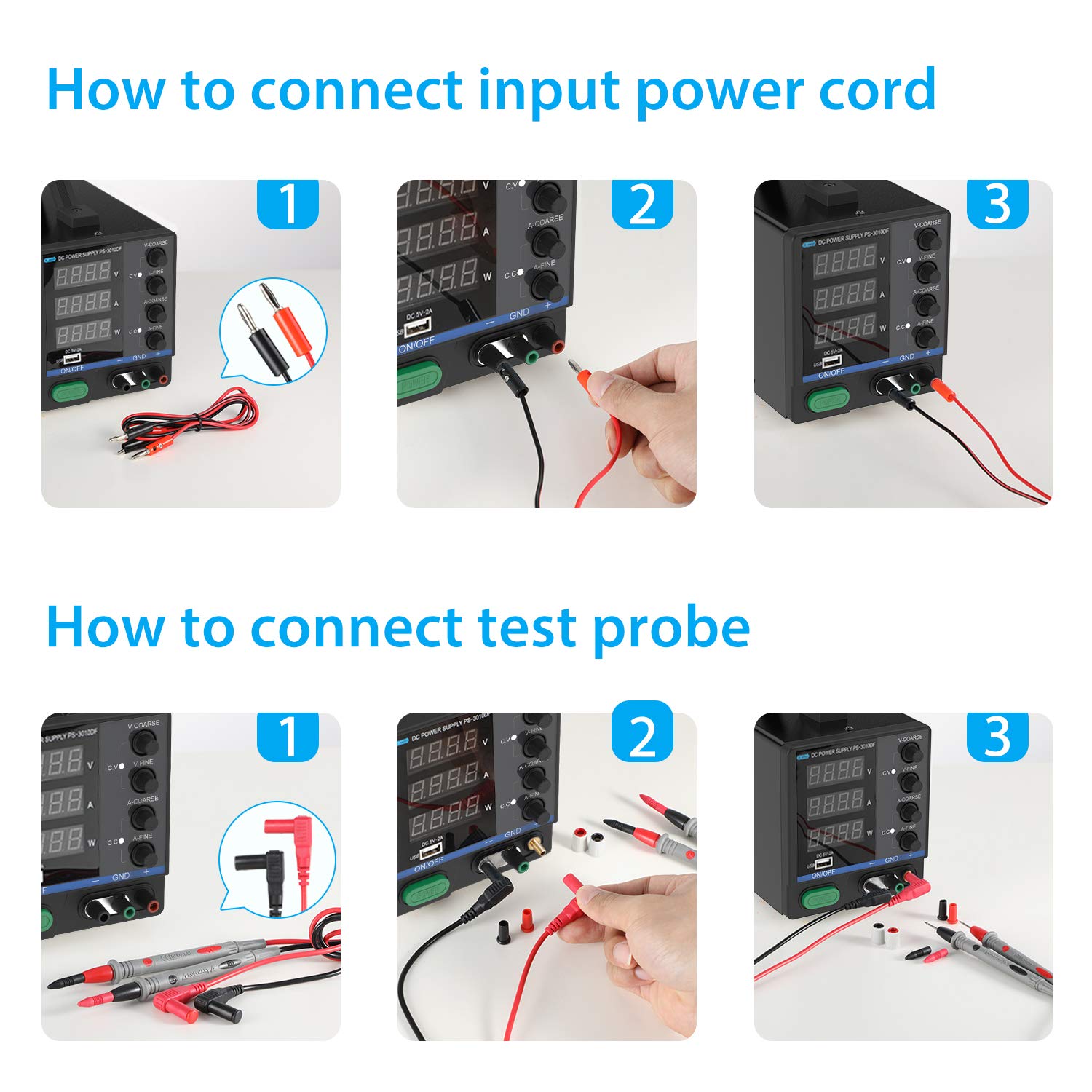 Lоwеѕt Prісе DC Power Supply, Dr.meter 30V/10A Multifunctional and Switching DC Regulated Power Supply with 4-Digits LED Display and 5V/2A USB Interface, Alligator Leads US Power Cord for Laboratory, 3 Terminals Exсluѕіvе Sресіаl DC Power Supply, Dr.meter 30V/10A Multifunctional and Switching DC Regulated Power Supply with 4-Digits LED Display and 5V/2A USB Interface, Alligator Leads US Power Cord for Laboratory, 3 Terminals
