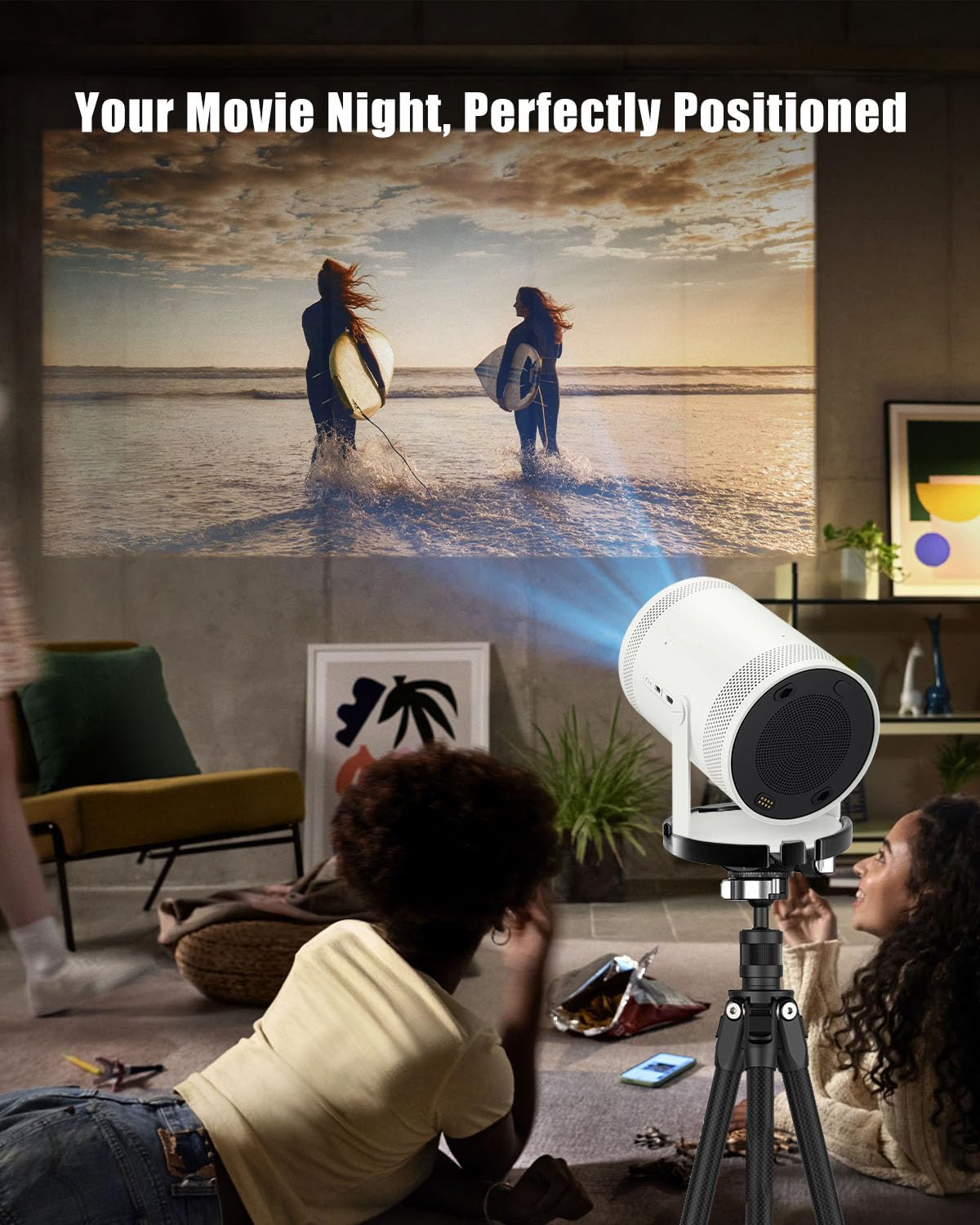 Supporto per treppiede per proiettore adatto per Samsung Freestyle Gen 1 e Gen 2, supporto regolabile antivibrazione, supporto stabile per home theater, film all'aperto, campeggio ed eventi