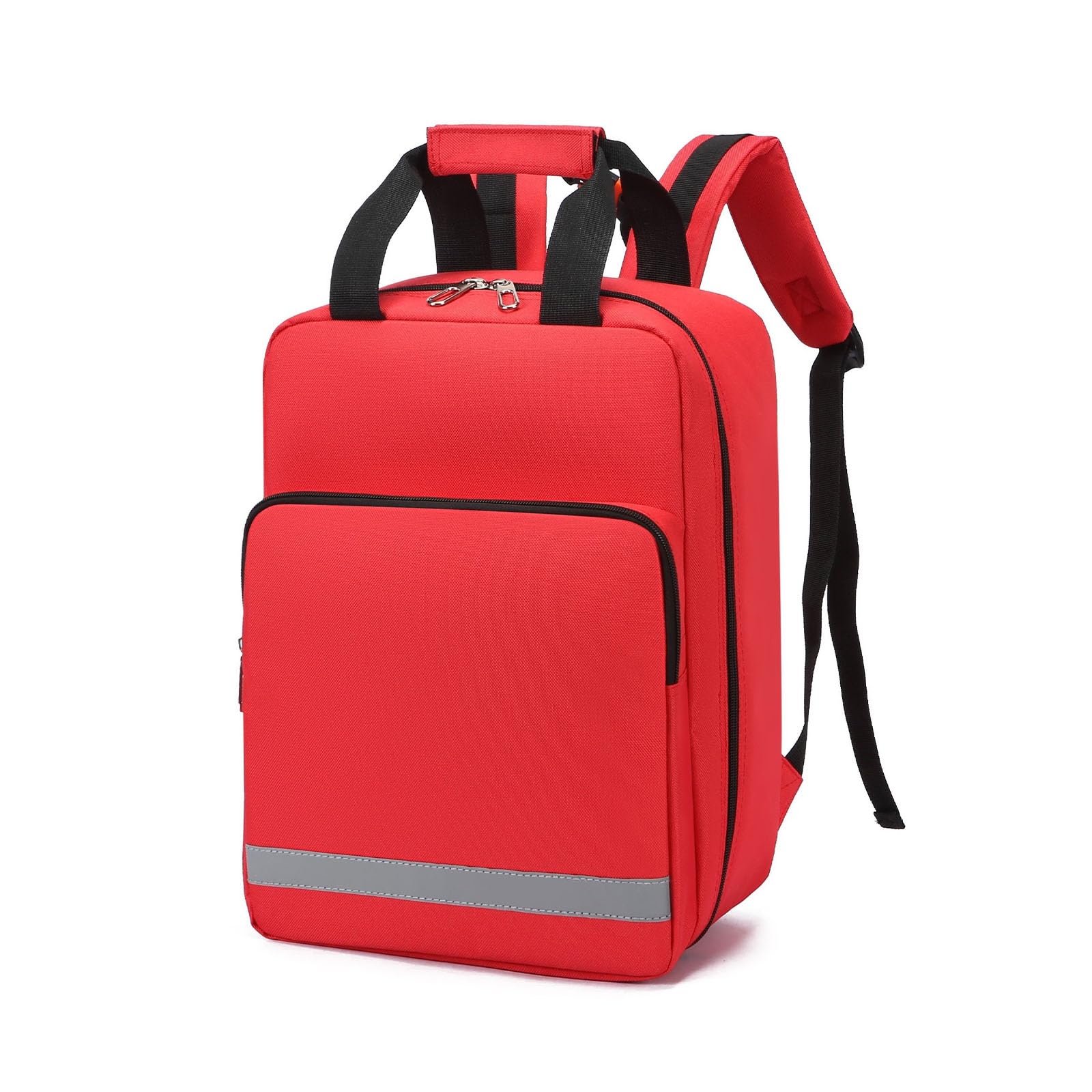 Zaino di pronto soccorso vuoto, zaino per primo soccorso, kit di emergenza medica, per casa, lavoro, EMT, escursionismo, viaggi, solo borsa (rosso)