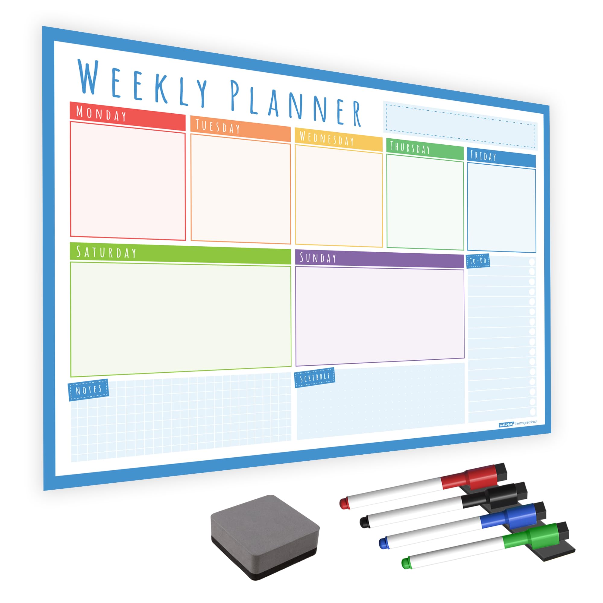 TMS Magnetic Monthly Calendar, Weekly Planner and Daily Organiser for Managing Your School, Home and Office | A Fun and Colourful Way to Track Chores, Homework, Meetings and Appointments โ image 1