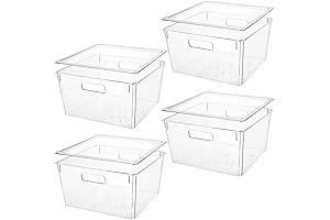 Clear Extra Large Plastic Stackable Storage Bins with Lids