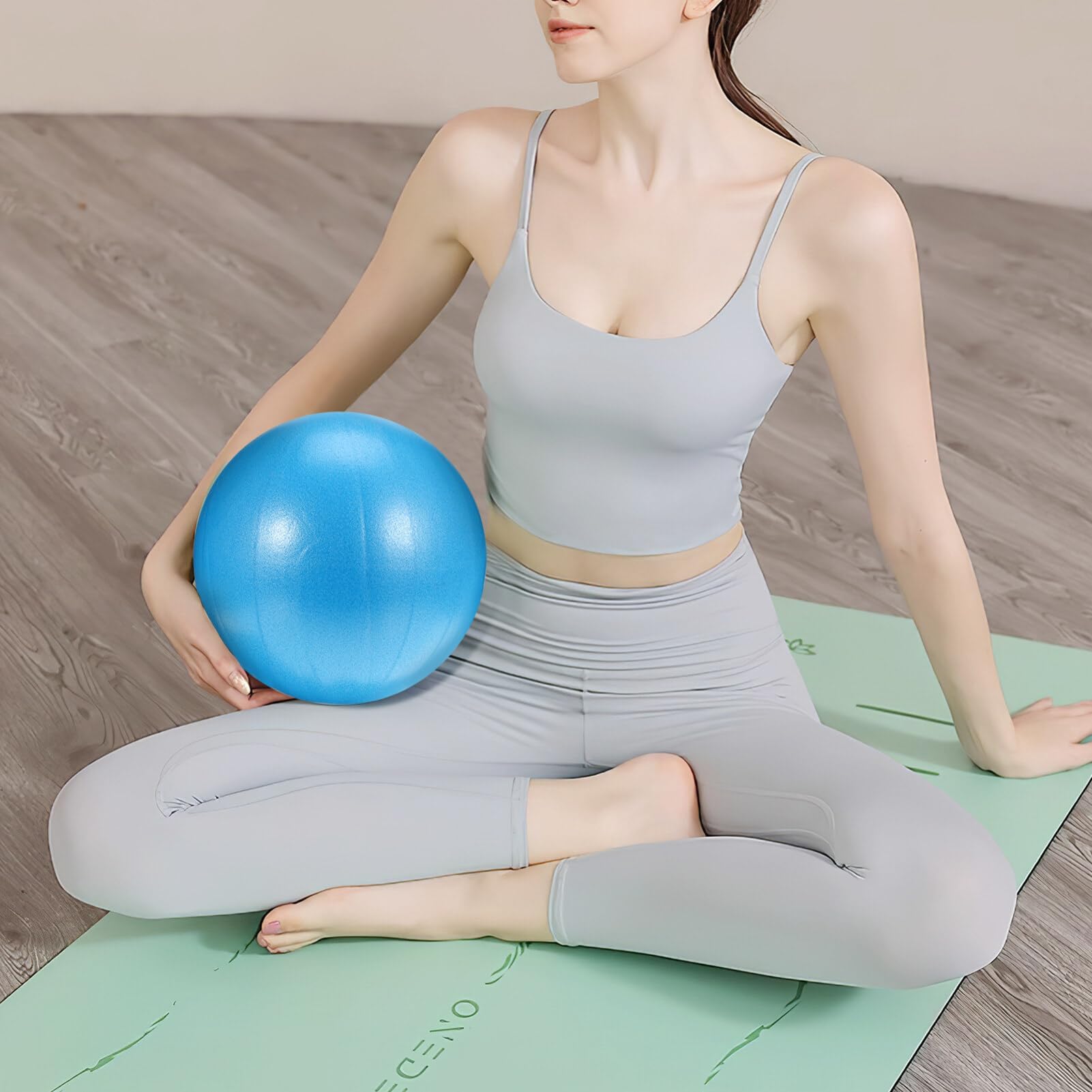 VANZACK Pilates Ball Small Exercise Ball Yoga Ball Chair Balance Ball Soft Pregnancy Ball Physical Ball Portable Workout Ball Barre Ball for Home Workout Stability Fitness Equipment