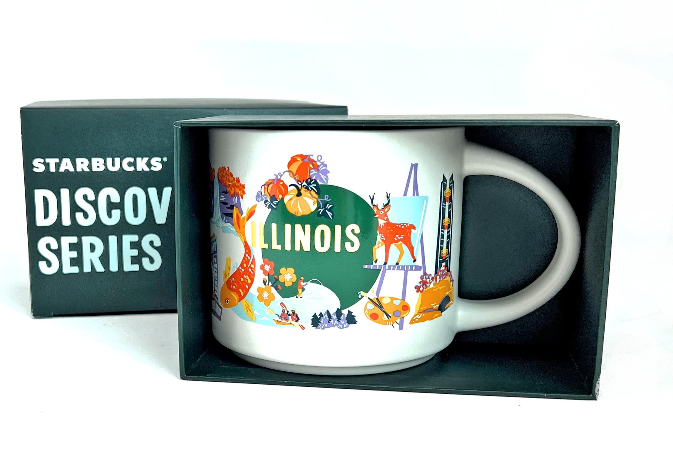 Starbucks Illinois Discovery Series Ceramic Coffee Mug, 14-ounce