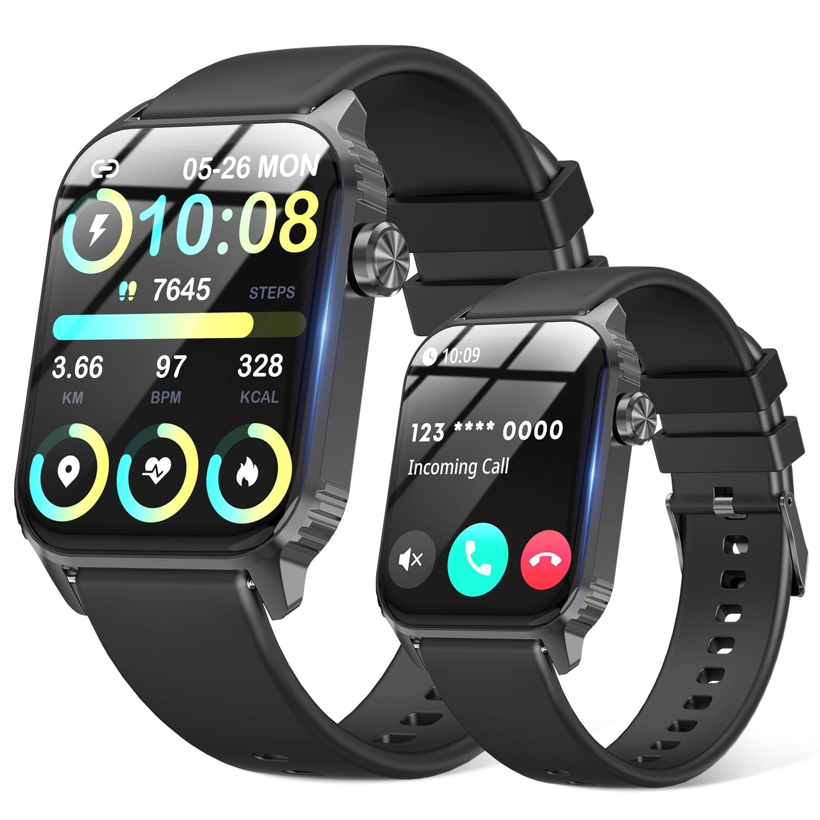 Smart Watch for Men, 120+ Sports Modes Smartwatch with 1.83" HD, Alexa Built-in, Heart Rate/Sleep Monitor, IP67 Waterproof, Bluetooth Call & Music Control Fitness Watch for iPhone/Android (Black)