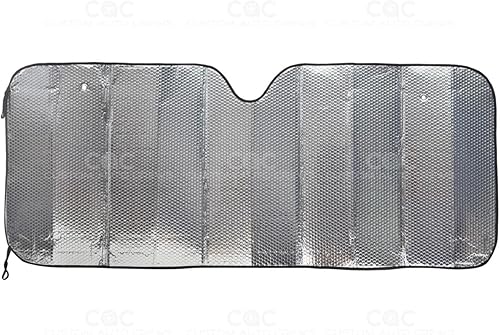 Miniatura 10 de BDK Parasol para parabrisas delantero de una sola burbuja, parasol plegable de acordeón para automóvil, camión, SUV, bloquea los rayos UV, protector