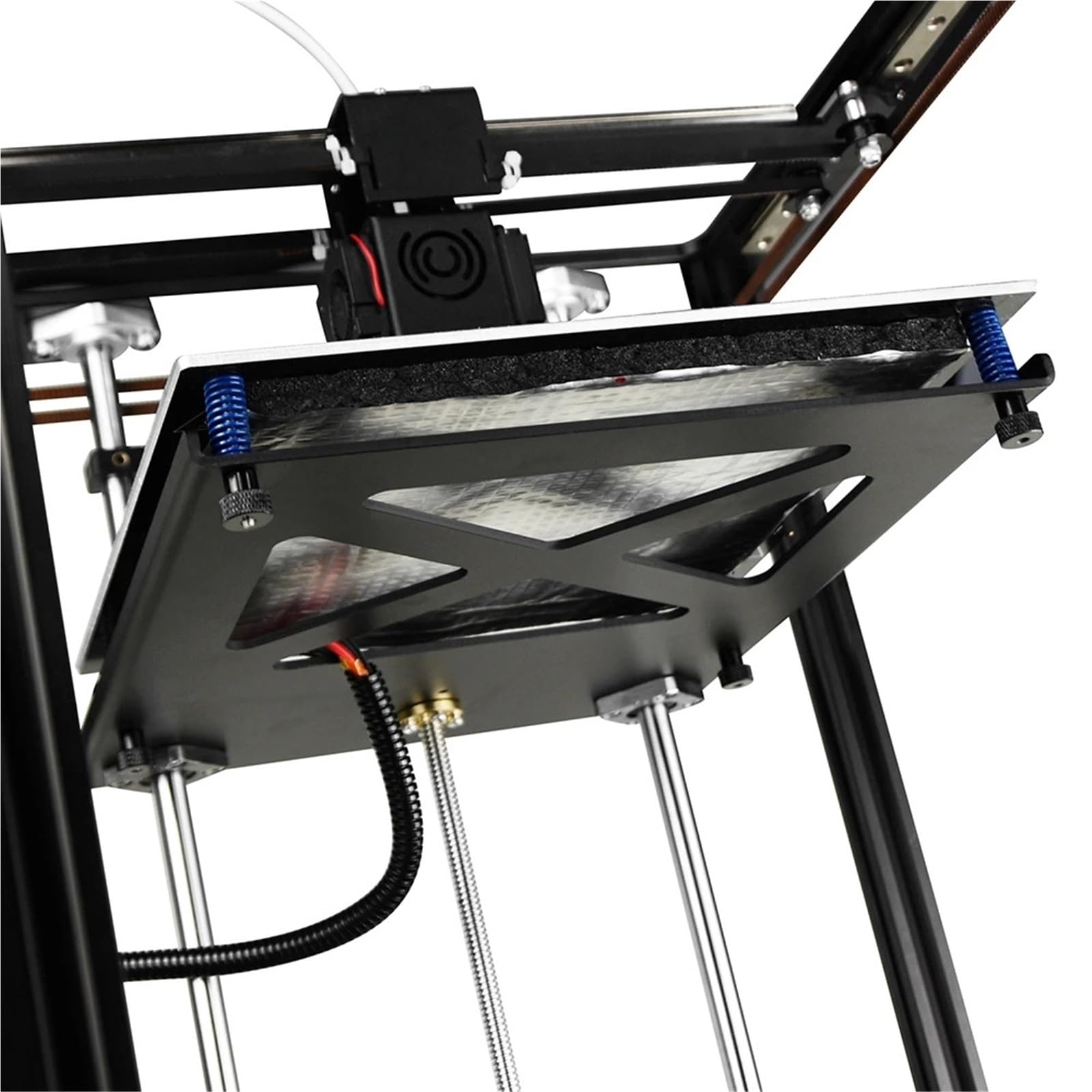 Adhesivo de aislamiento térmico para cama térmica de lana aislante térmico, lámina de aluminio, malla de algodón, almohadilla de espuma para techo de impresora 3D (350 x 350 mm, 10 mm de grosor)
