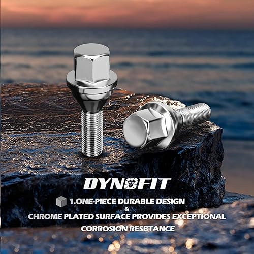 Vista 6 de dynofit Tornillos de rueda OEM/Stock de 12 x 1.25, 20 piezas ET de 1.102 in vástago hexagonal de 2.45 pulgadas de longitud para 2015-2022 Je/ep
