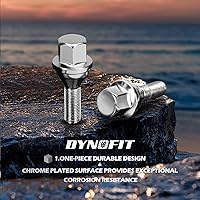 Vista 6 de dynofit 12x1.25 Tornillos de perno de rueda OEM/Stock, juego de 20 piezas con vástago de 28mm, hexágono de 19mm, 2.45 pulgadas de longitud, pernos