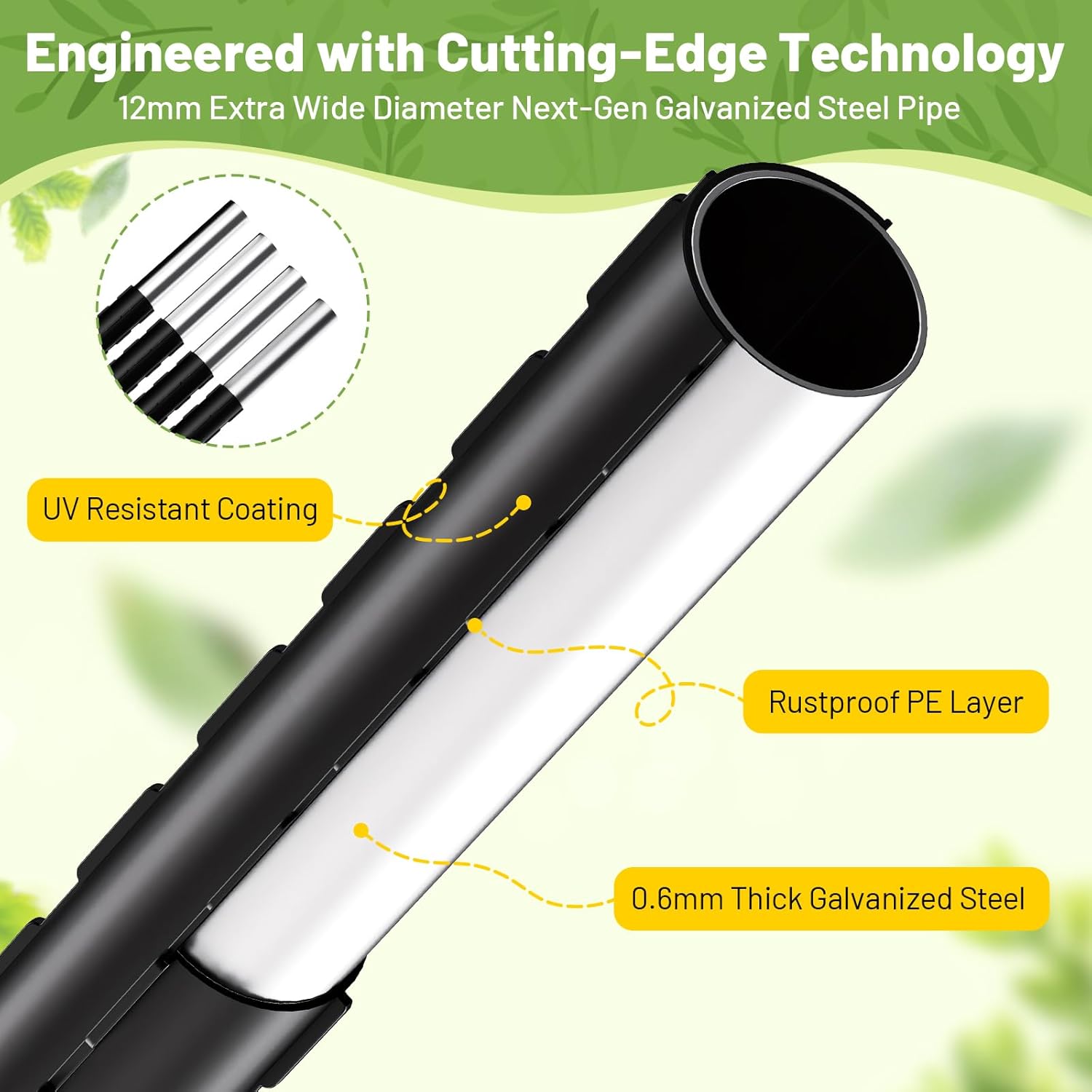 Garden Trellis for Climbing Plants Outdoor, 65 Inch Mushroom Top Trellis for Climbing Plants, Plant Trellis Support for Potted Plants Climbing Vine Rose Clematis Vegetable Trellis, 1 Pack (2)