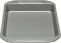 Vista 5 de Farberware Bandeja antiadherente para hornear con tapa/molde antiadherente para tartas, rectangular, 9 x 13 pulgadas, gris y cuadrado, 9 pulgadas