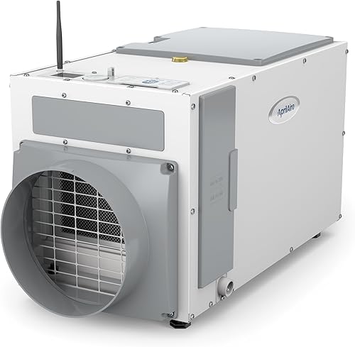 Miniatura 2 de AprilAire Deshumidificador Wi-Fi E100W - 100 PPD para espacios de rastreo, sótanos, casas enteras de hasta 5,500 pies cuadrados, parte del sistema