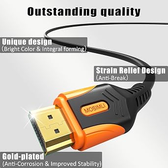 4K HDMI 2.0 Cable, 6FT, 10-Pack, 18Gbps