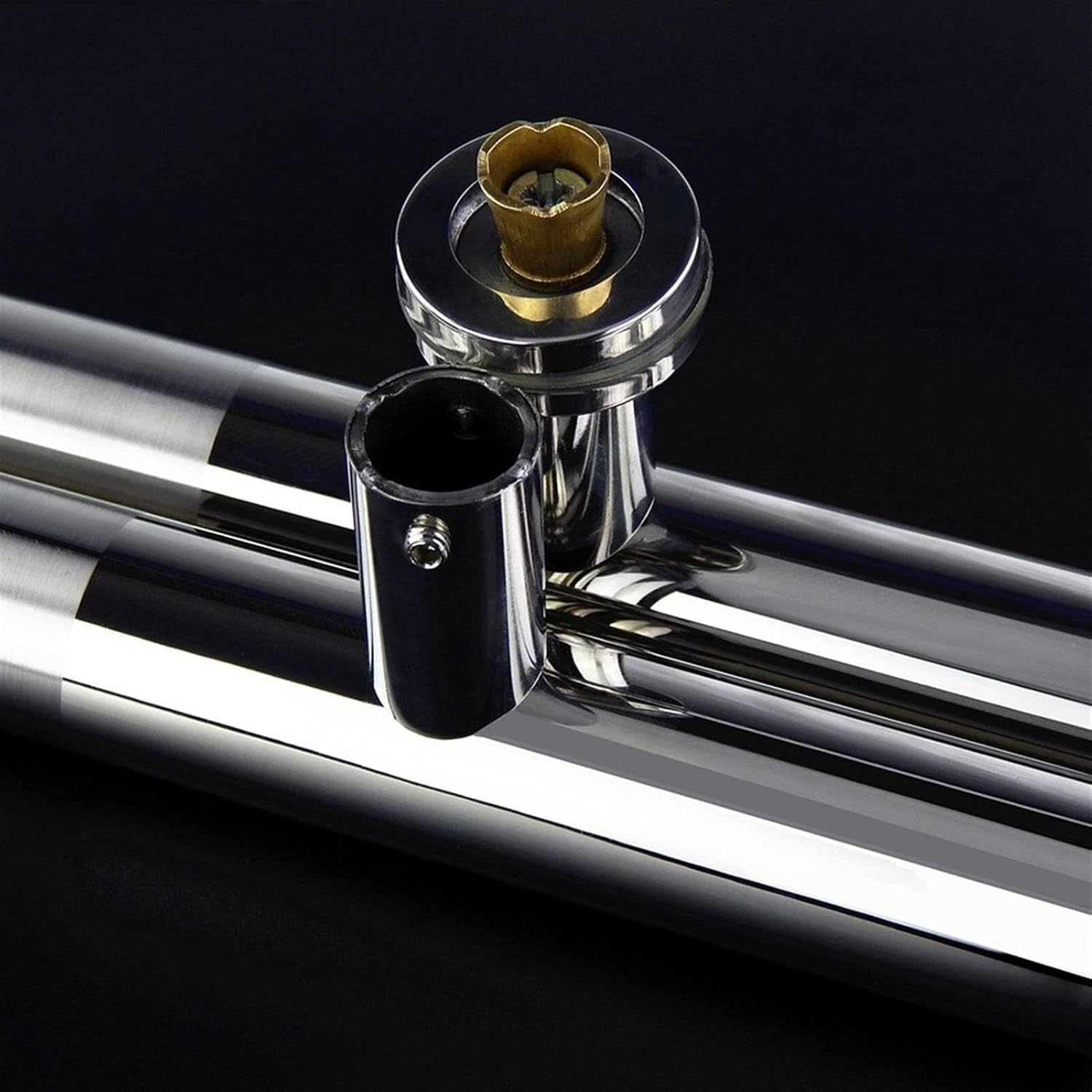 Gate Hardware Thickened Stainless Steel Tempered Glass Door Handle KTV Office Sliding Door Push-Pull Door Handle Handrail-Easy to Install,6 Sizes (Size : 60x40cm)