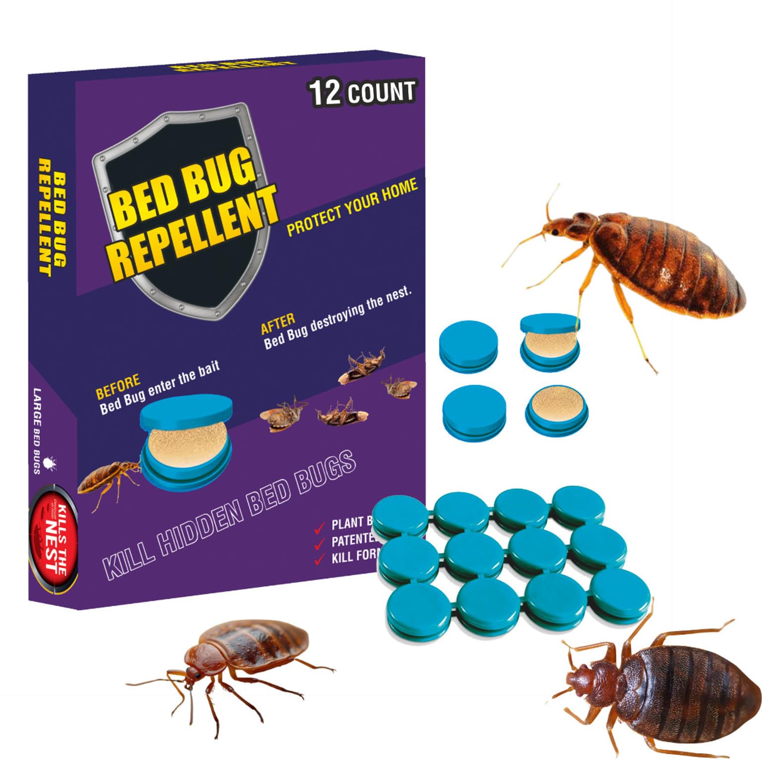 Herbal Anti Bed Bug Gel for Mattress Protection | Natural Repellent Formula | Non-Toxic Bed Bug Control for Beds, Sofas & Furniture | Long-Lasting Protection Pack of 12 Units-picture-27