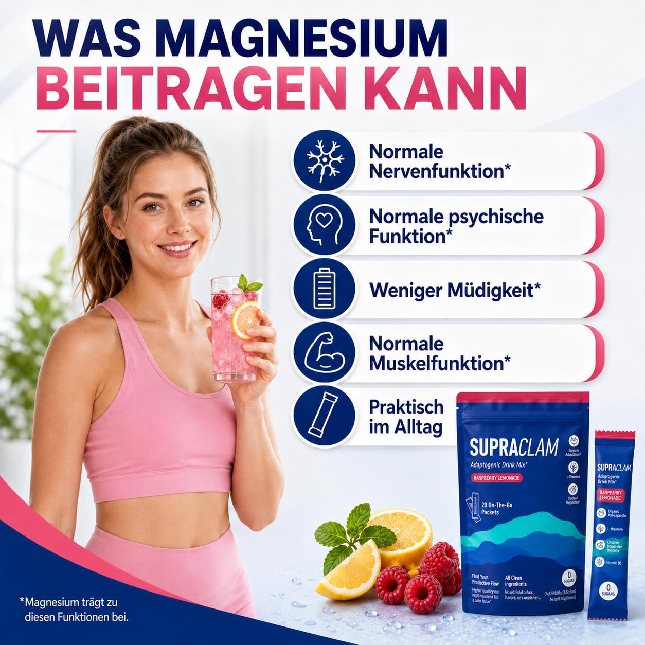Cortisol Cocktail Getränkepulver mit Ashwagandha, 20 Sticks