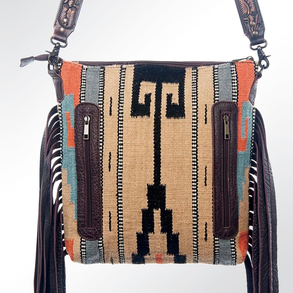 American Darling Cross Body Saddle Blanket Genuine Leather Western Women Bag Handbag Purse | Crossbody for Cute