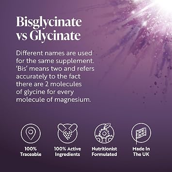 Viridian - High Potency Magnesium Bisglycinate - 60 Capsules – 200mg Per 2 Capsules – High Bioavailability Formula – Vegan Food Supplement with 100% Active Ingredients