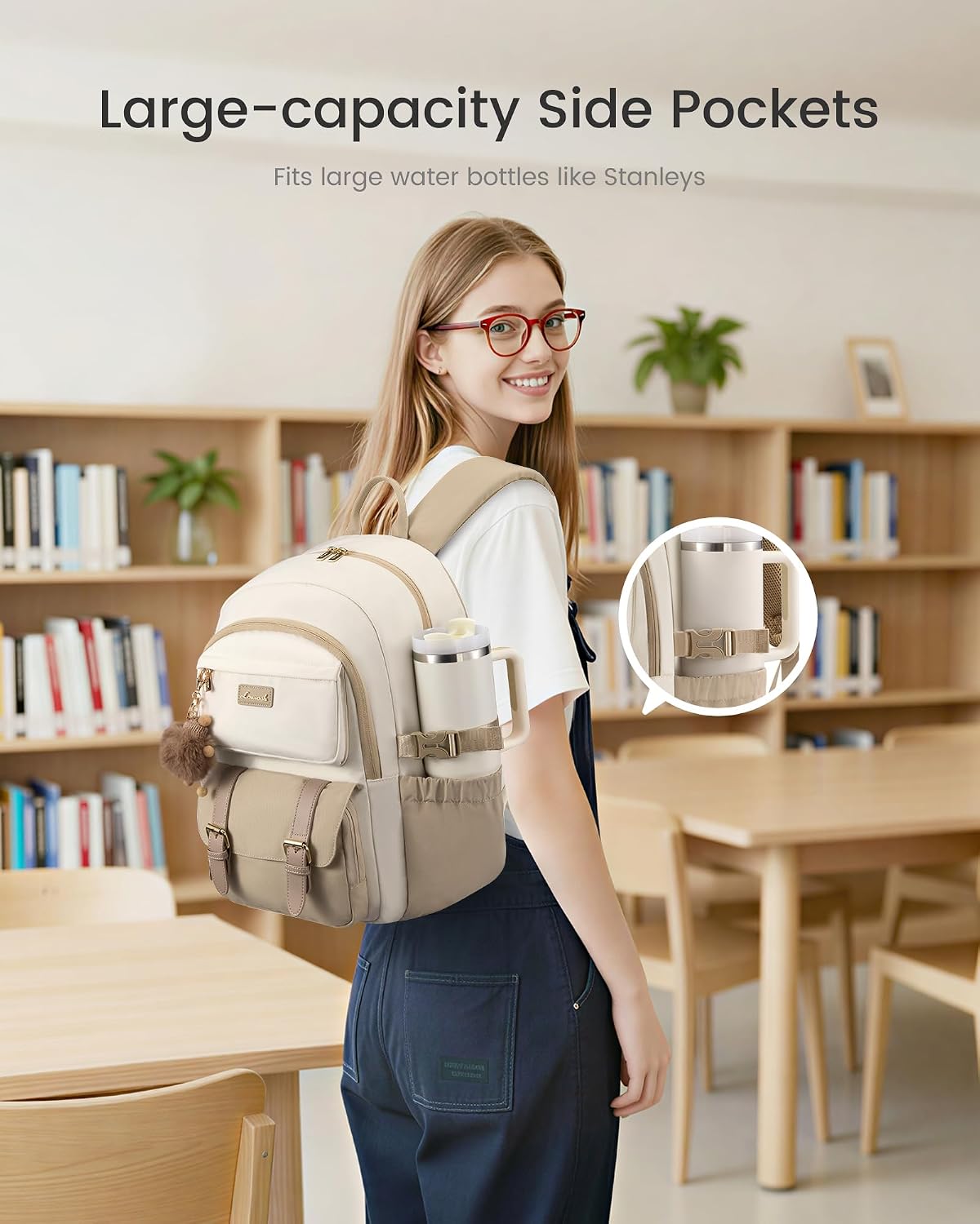 Lovevook School Backpack Girls Bookbag 15