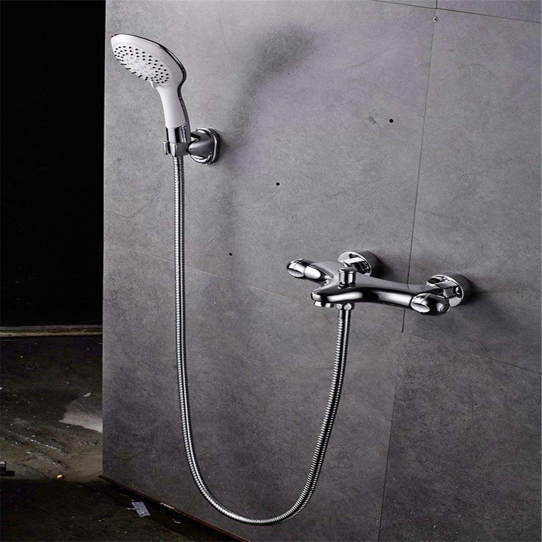 Robinet de douche thermostatique tout en cuivre à 38 degrés avec pommeau