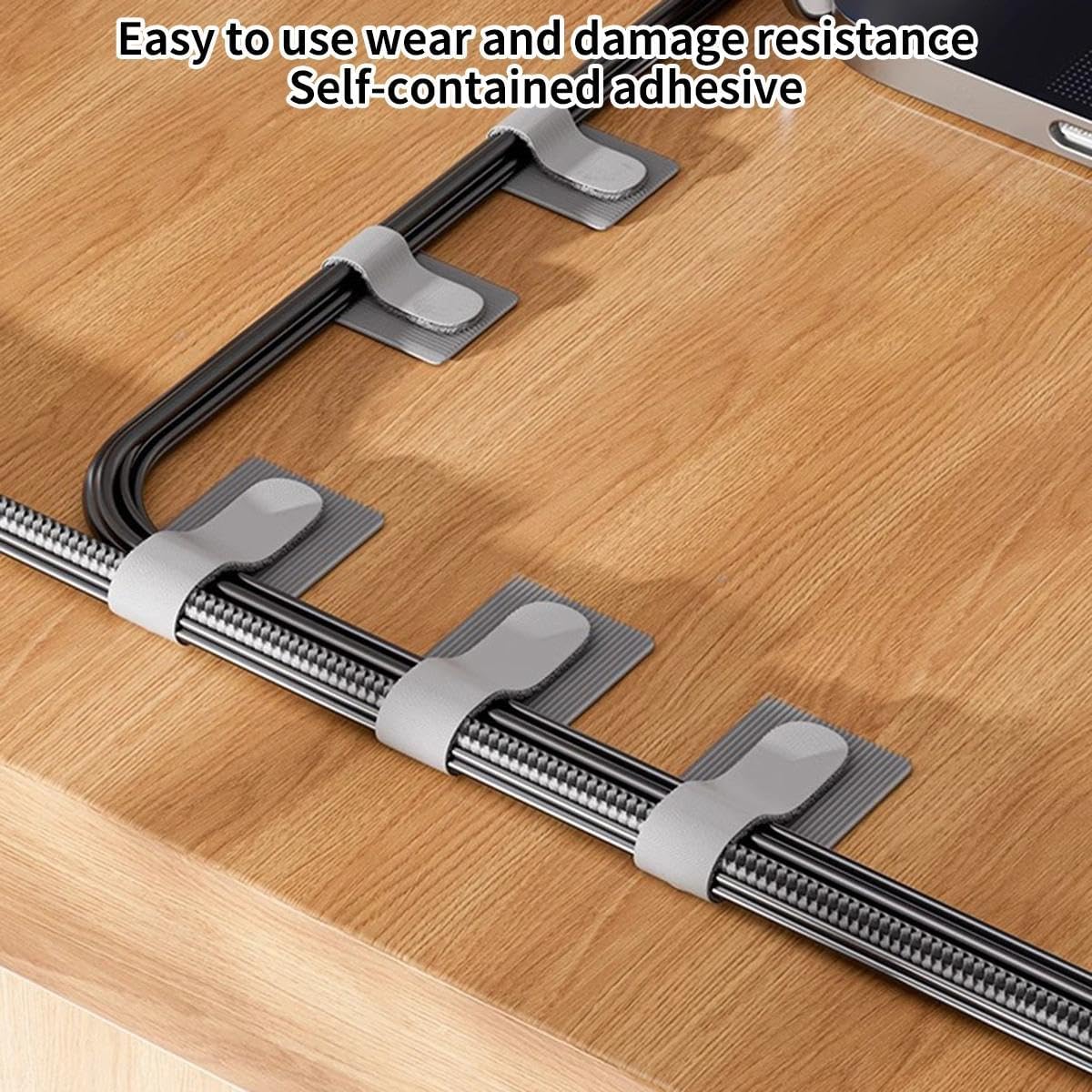 10Pcs White Short Adhesive Tie For Home And Office Multi Functional Data Cable Storage And Cable Management Fixing Device