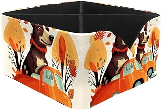 Desk Organizers and Accessories,Storage Box,Desk Organization,1-Pc,Welcome Home Funny Dog Red Car Tree