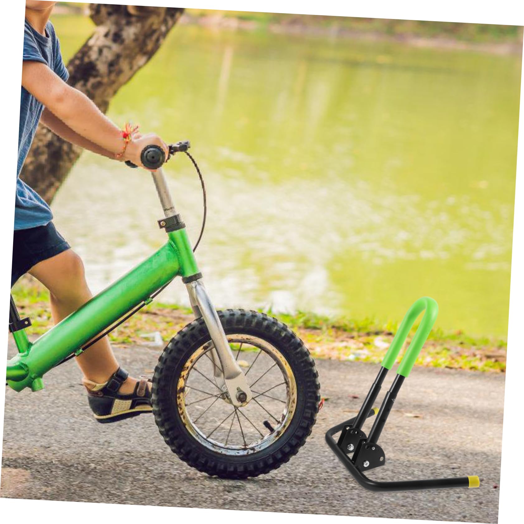 POPETPOP Scooter Stand Support for Balance Bike Portable Detachable Parking Rack Lightweight Durable Scooter Holder Convenient Support for Bikes Folding Design