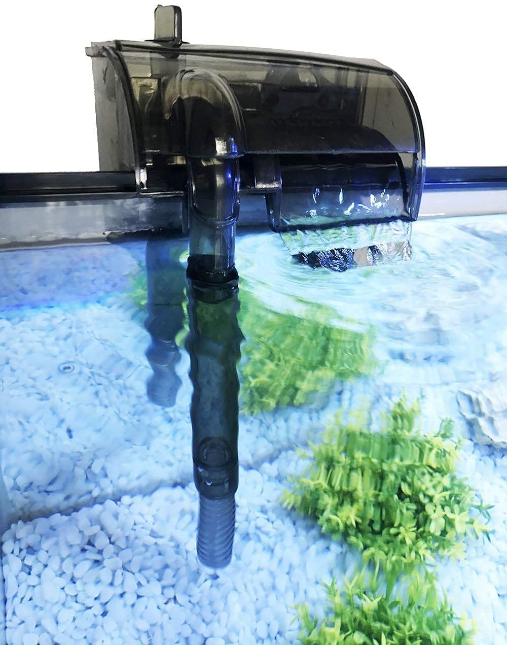 BPS (R) Filtro Acquario Professionale, Filtro Esterno a Zainetto per Acquario, Risparmio Energetico 4,4W, 350 l/h