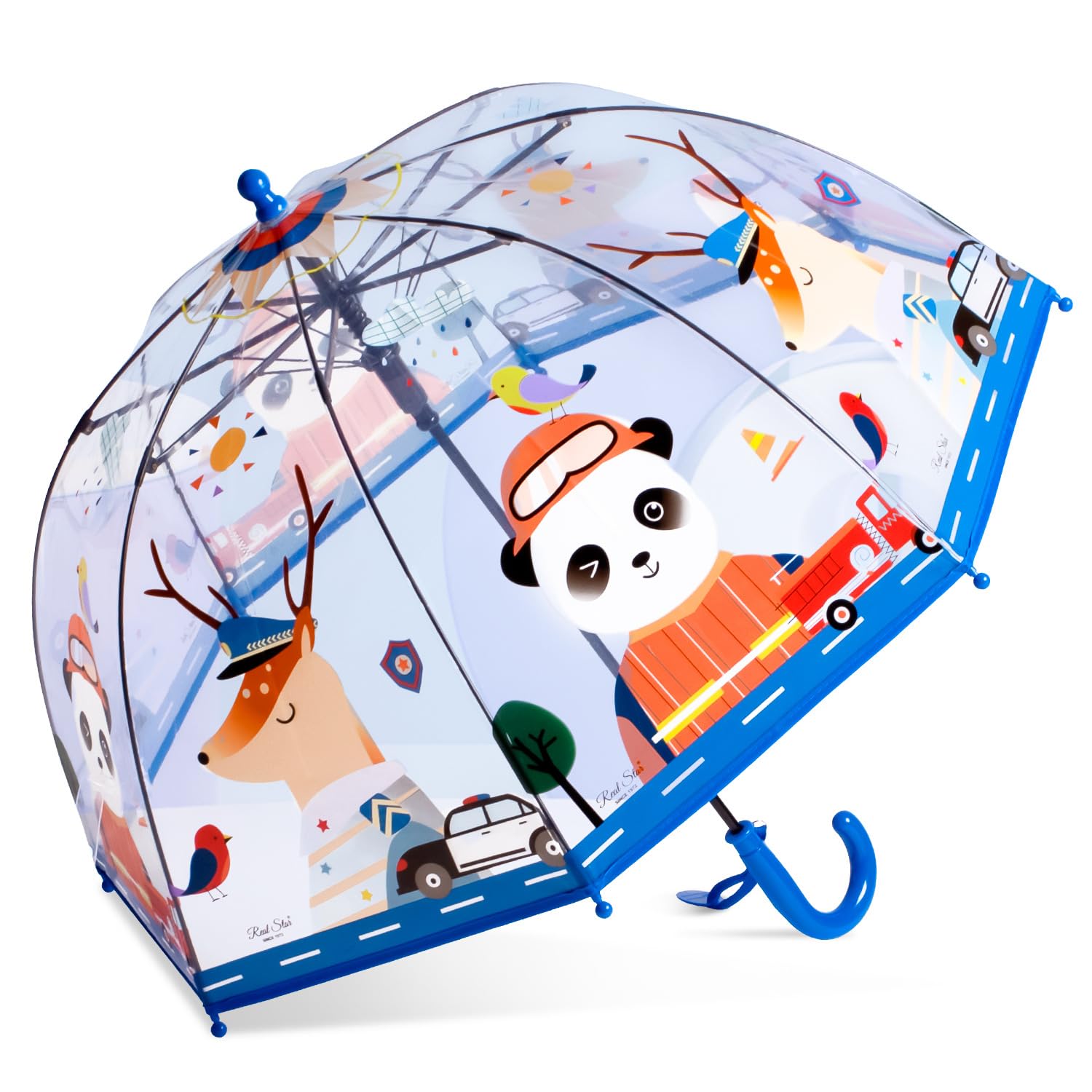 Parapluie Transparent Rhomba pour Enfants - Dôme Mignon et Léger, Sécurisé et Pratique