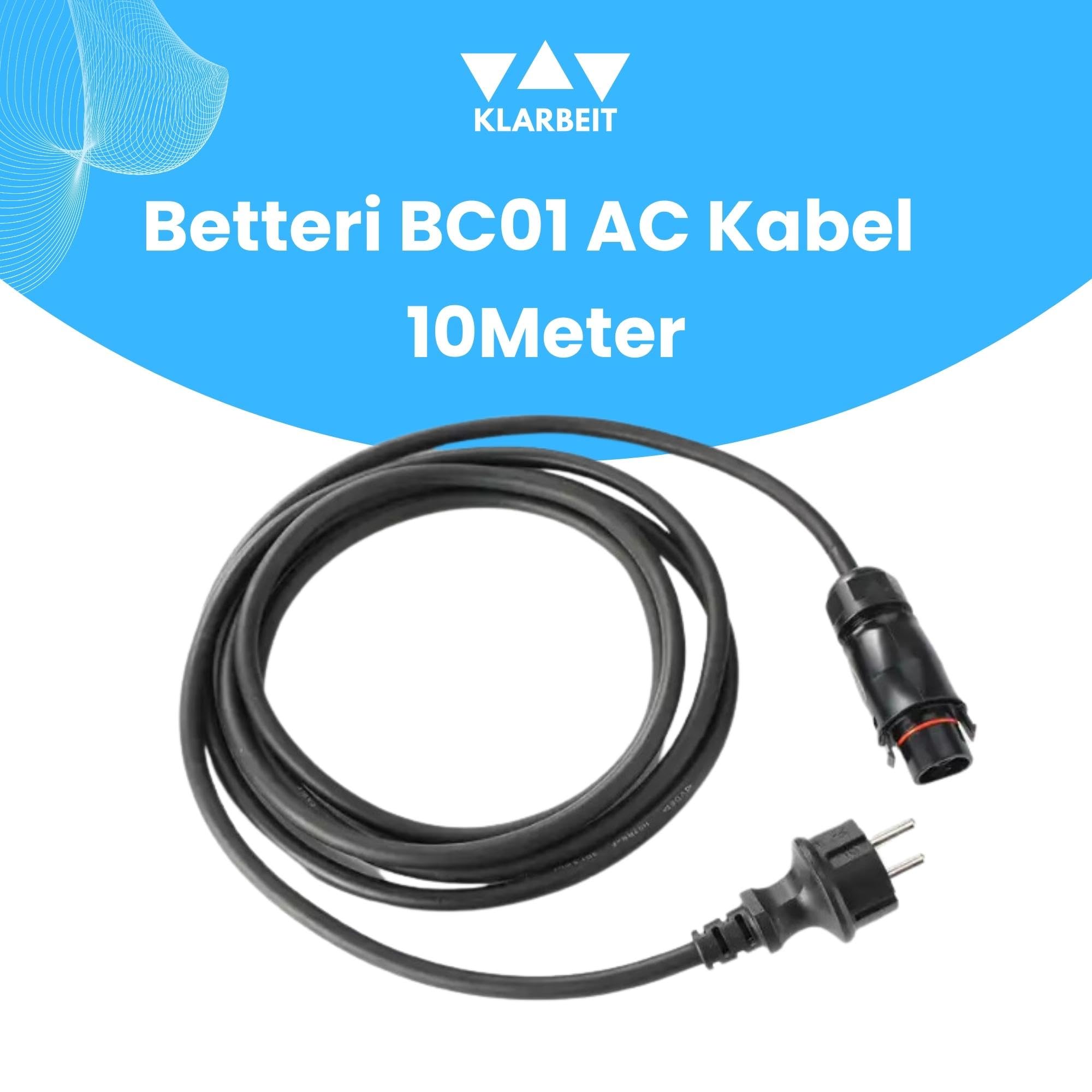 DEYE LY01 auf Schuko - Balkonkraftwerk Kabel AC Kabel mit Deye Ly01 Buchse auf Schuko Stecker(IP54) Verlängerung Adapter geeignet für Mikrowechselrichter 10 Meter