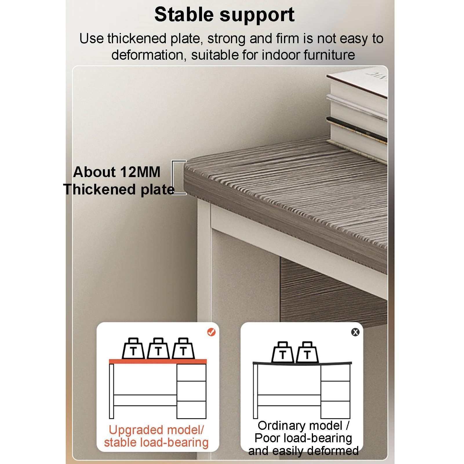 Generico Elegante scrivania Moderna Grigia per Ufficio Domestico con 3 cassetti – Tavolo Stabile in Legno per Laptop, 100x50x75 cm, Perfetto per Computer, postazione di Lavoro e Studio.