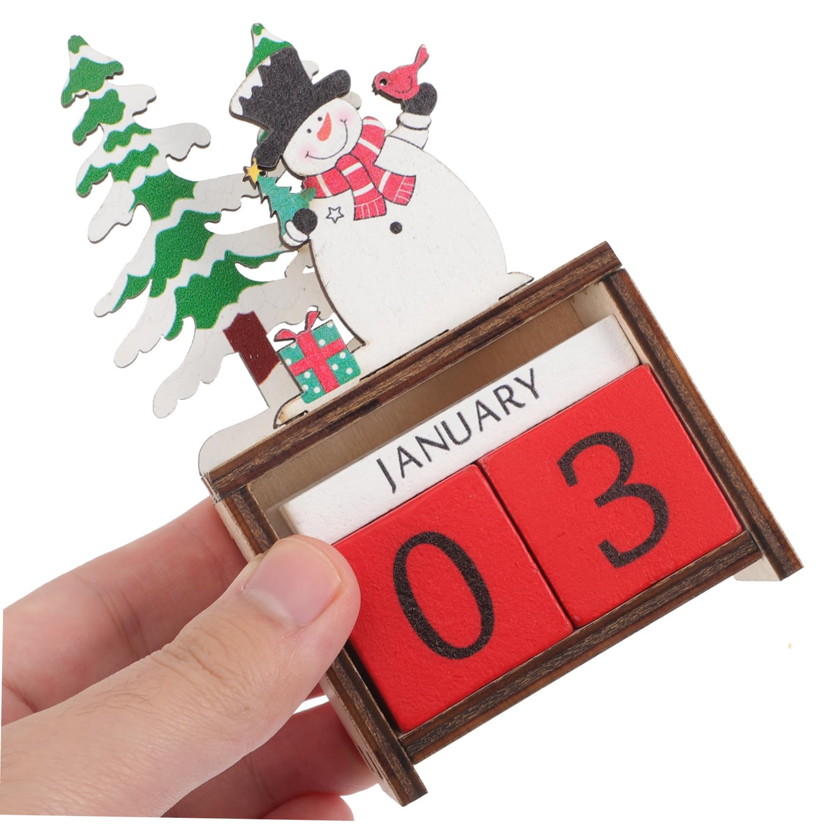 TOPBATHY 5St Weihnachtskalender aus Holz weihnachtskalender schmuck weihnachtskalender dekoration christmas decorations table weihnachtsdeko schreibtisch für kleine