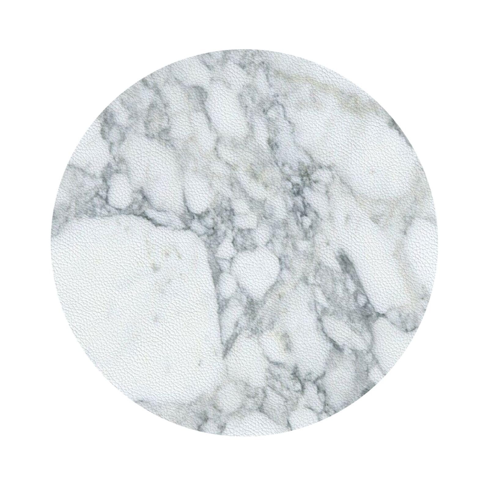Black textured marble PU Leather Coasters Set of 6 Round Drink Coasters